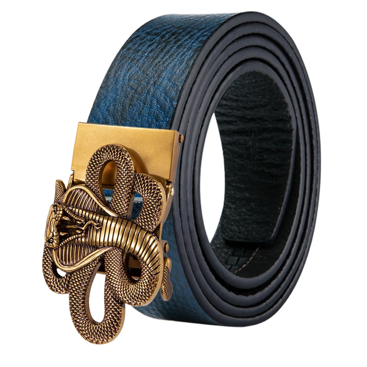 Бренд Hi-Tie, дизайнерский мужской ремень, темно-синий, натуральная кожа, автоматическая пряжка, ремень для мужчин, s 140 см, длинные мужские, s, повседневный стиль, Джинсовые ремни