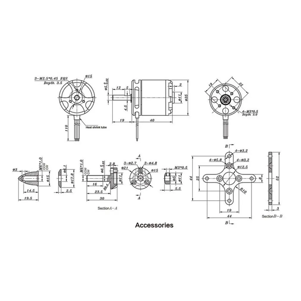 

Sunnysky X2820 800KV 1100KV Brushless Motor For RC helicopter Airplane FPV Quadcopter milti rotor
