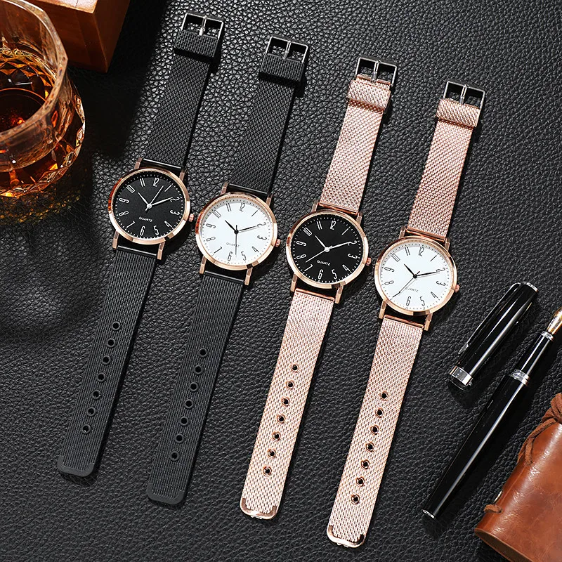 

High Quality Ultra Thin Silicone Mesh Belt Men Watch Luxury Waterproof Stainless Steel Case Quartz Arabic Numerals Wristwatches