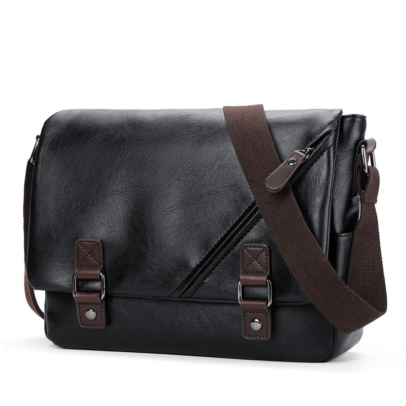 Fashion And Leisure Men's Shoulder Messenger Bag 2021 Men HandBag Slant Cross Leather Manufacturer  Hair Briefcase