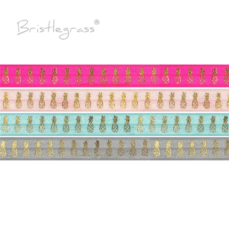 BRISTLEGRASS 5 ярдов 5/8 &quot15 мм ананас Фольга печати FOE Сложите эластичные ленты из