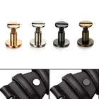 Заклепки с двойной крышкой, 10 шт., 5 мм6,5 мм8 мм, ремешок с винтом, твердый болт для кожаного, металлического ремесла, блокнотный инструмент для фиксации сумок с круглой головкой сделай сам