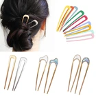 Женские шпильки для волос U-образной формы, разноцветные шпильки для волос в японском стиле, аксессуары для волос, головной убор, новинка 2021