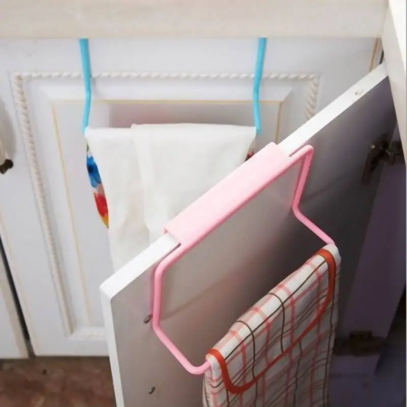 

Kitchen Organizer Towel Rack Hanging Holder Bathroom Cabinet Cupboard Door Back Hanger Kitchen Supplies Accessories