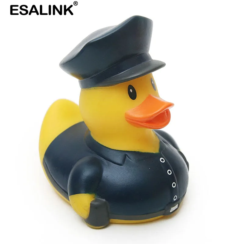 ESALINK 9 см детские игрушки для ванной Полицейская униформа плавающая утка