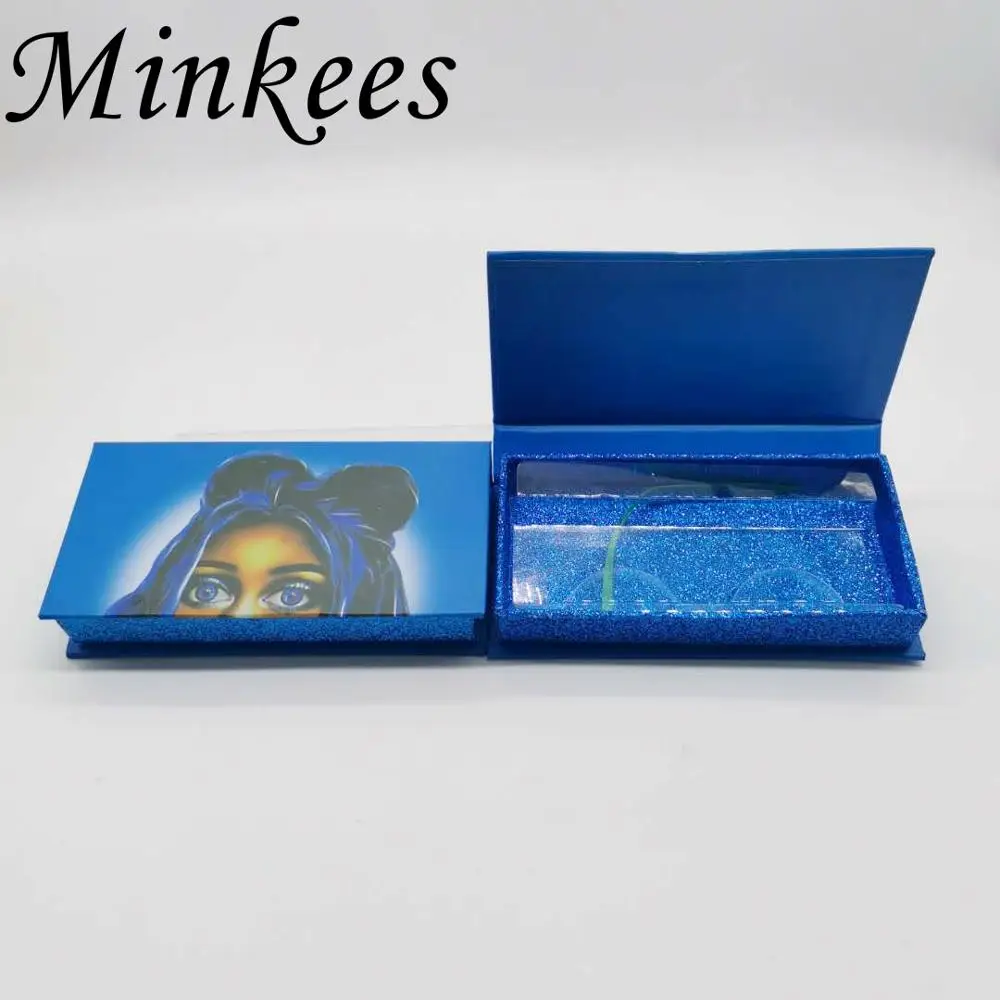 

Wholesale 50/100pcs paper false eyelash packaging box mink eyelashes box Empty Eyelash Packaging Box