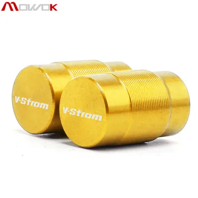 Glod Для SUZUKI V-Strom 650/DL650 1000/DL1000 250 МОТОЦИКЛ CNC алюминиевые аксессуары крышки стержня вентиля шины CNC воздухонепроницаемые крышки - Цвет: Glod