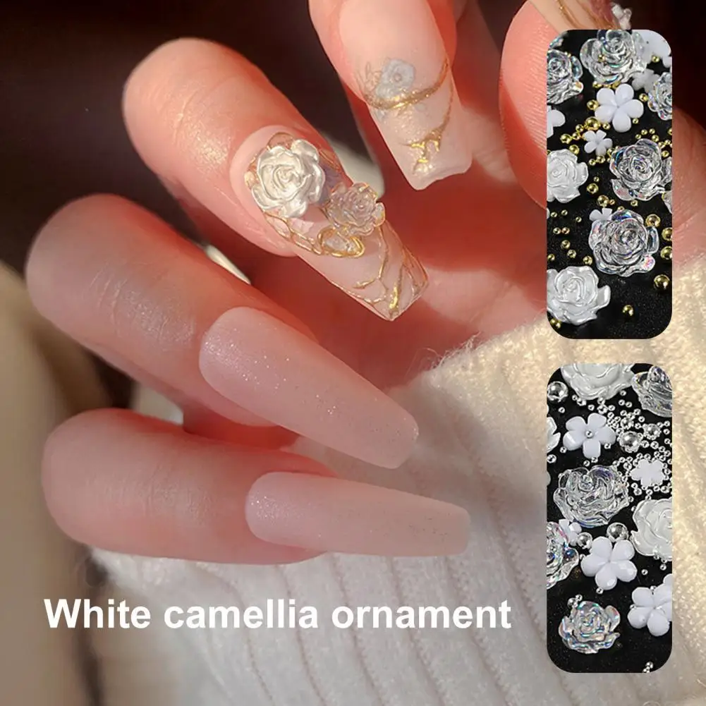 

Resin 1 Bag Charming Resin Nail Art 3D Dry Flower 4 Styles Nail Decorations Harmless for Card