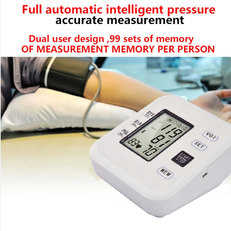 Монитор артериального давления на запястье с ЖК-дисплеем - Цена: 1749.7