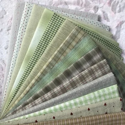CC742-13pcs 23x33cm polychromatic the cheapest Japanese first dye washed fabric stitching dol DIY fabric plaid cotton doll cloth D30 - Цвет: CC742-13pcs