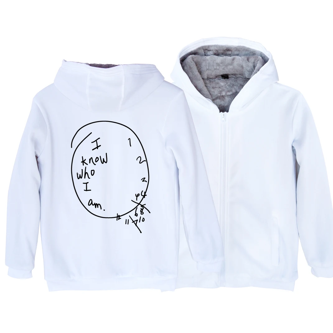 Man Boy Parkas Full Zip Coat I Know Who I am Wall Clock TV Series Hannibal Lector Plus Velvet Autumn Winter ZIIART