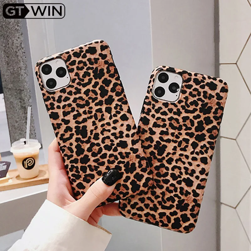 Роскошный чехол GTWIN с леопардовым принтом для телефона iPhone 7 Мягкая силиконовая