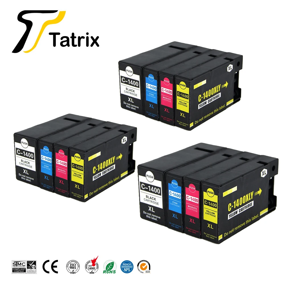 Картридж для струйного принтера Tatrix совместимый с Canon MAXIFY MB2340 MB2040 MB2140 MB2740 PGI1400