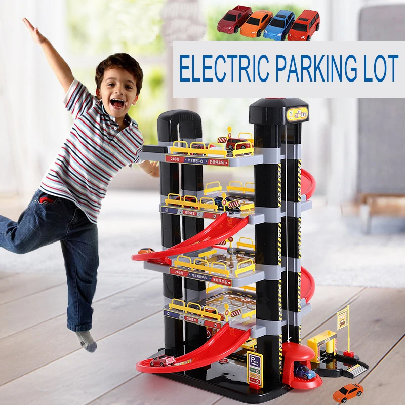 Пятиэтажный 3D гоночный автомобиль трек игрушки Автостоянка сборная железная