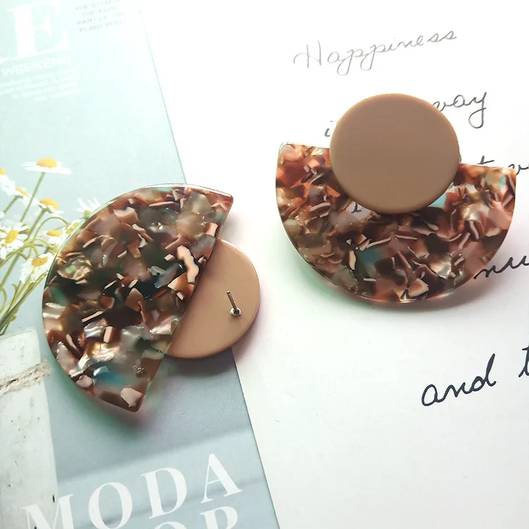 Акриловые ацетатные серьги для женщин серьги-гвоздики богемные большие