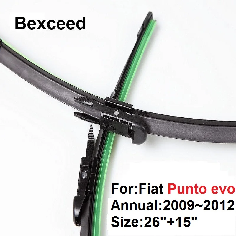 

Щетка стеклоочистителя ветрового стекла для Fiat Punto EVO, 26 дюймов + 15 дюймов, зеркало 2009, 2010, 2011, 2012