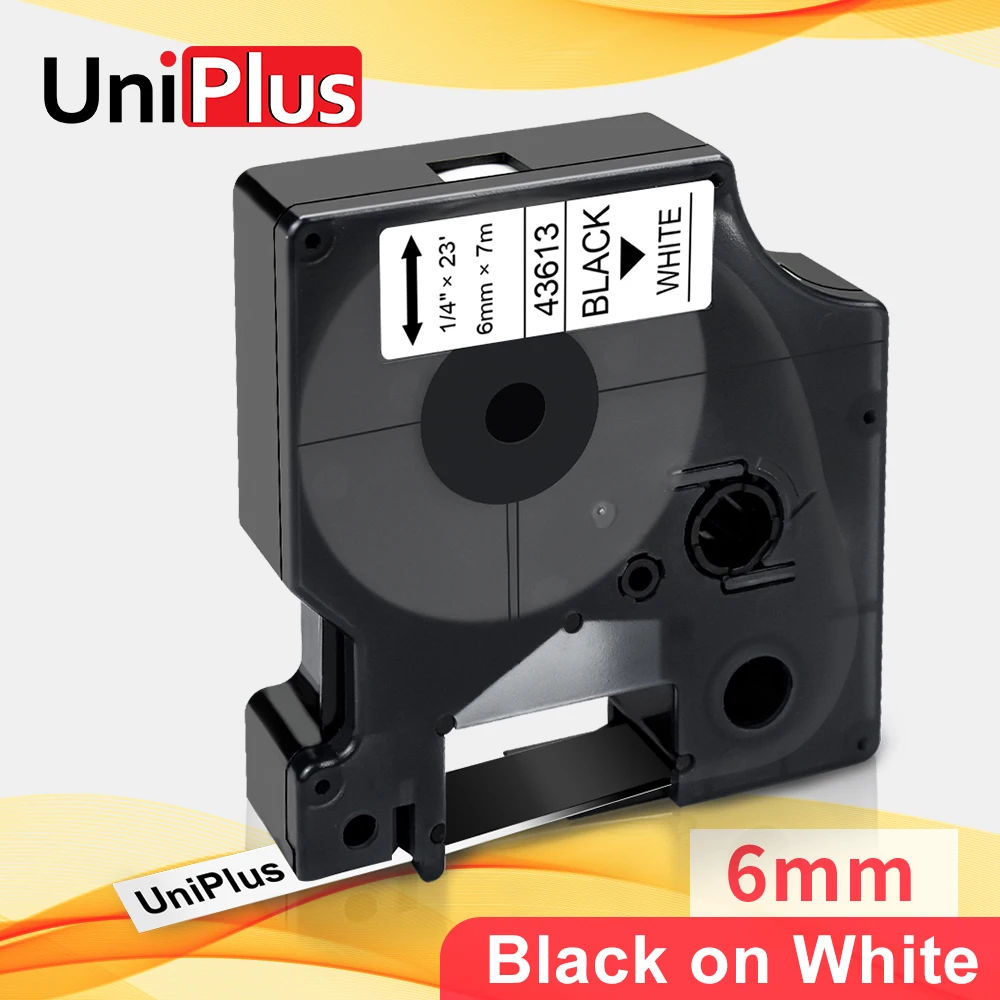 Устройство для изготовления этикеток UniPlus D1 43613 принтера Этикеток Dymo черно белые 6