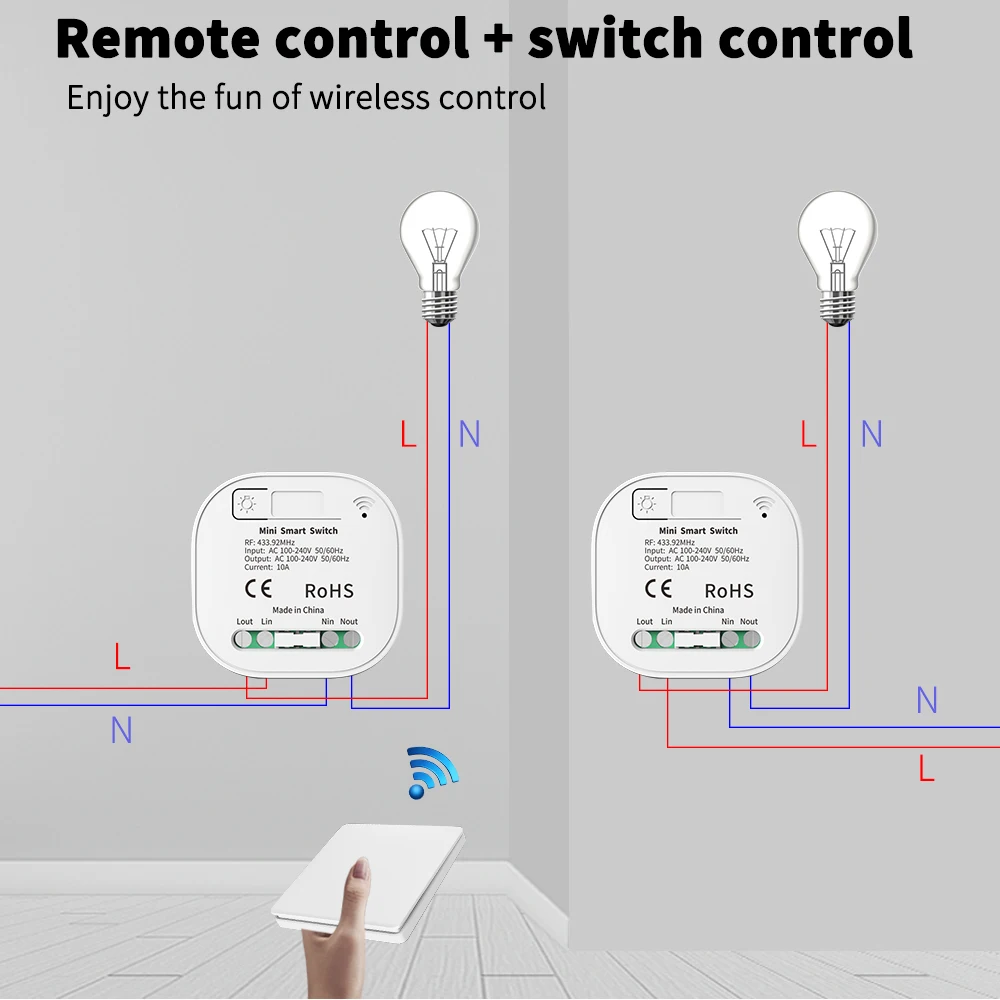 Беспроводной пульт дистанционного управления без аккумулятора rf433 МГц