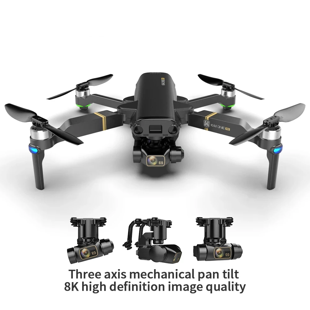 

2021 New KAI ONE Pro GPS Drone 8K HD Camera 3-Axis Gimbal Professional Anti-Shake Photography Brushless Foldable Quadcopter Toy