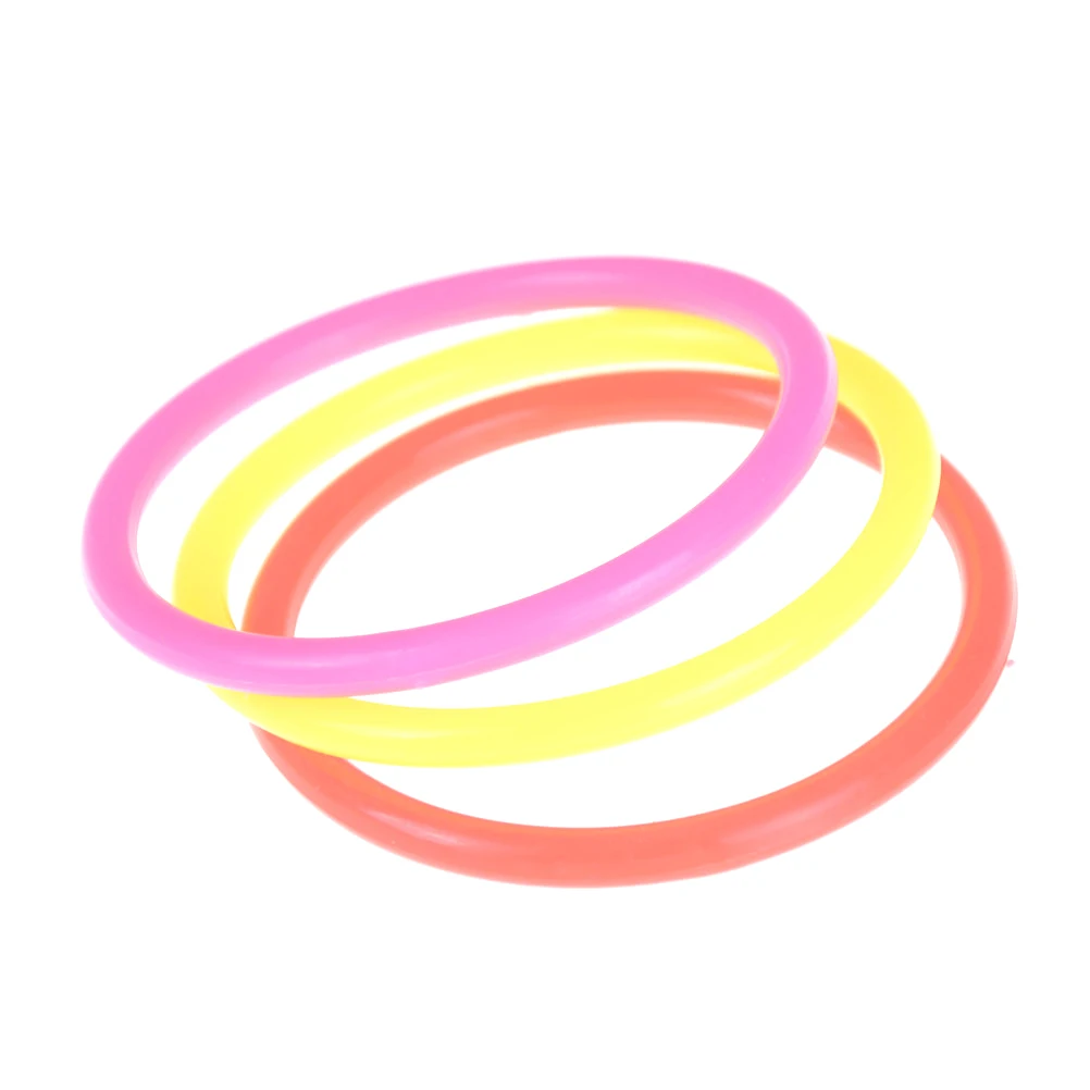 5pcs 8cm Outdoor Colorful Plastic Hoopla Rings Throwing Circles For Kid Fun Sport Toy Grasping/movement Ability Developing | Игрушки и