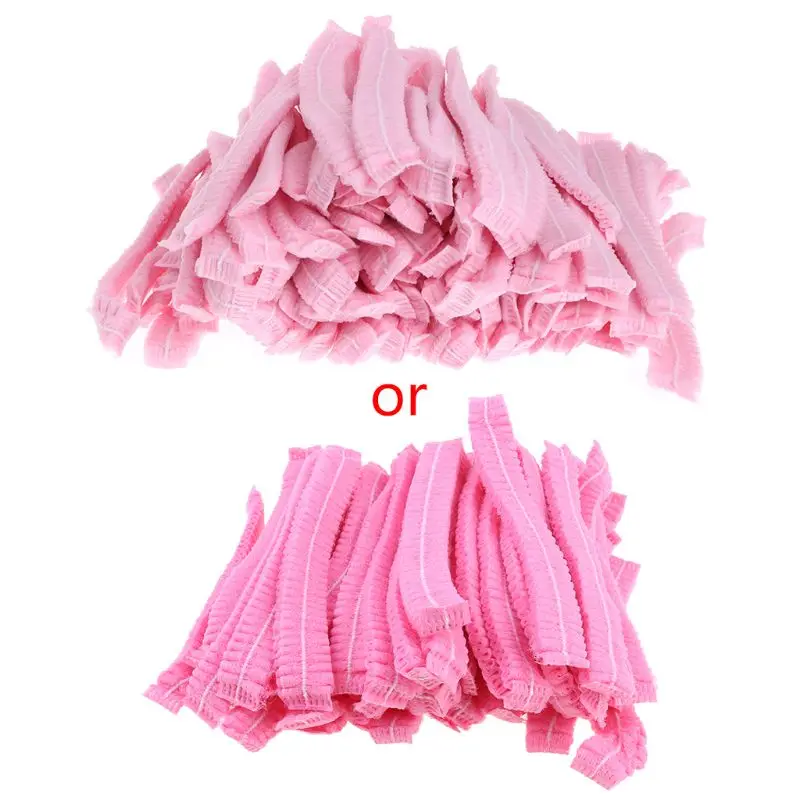 

Cengjilosk 100pcs Disposable Nonwoven Bouffant Caps Hair Net Dust-Proof Elastic for Hospital Salon Spa Catering Needles Drop