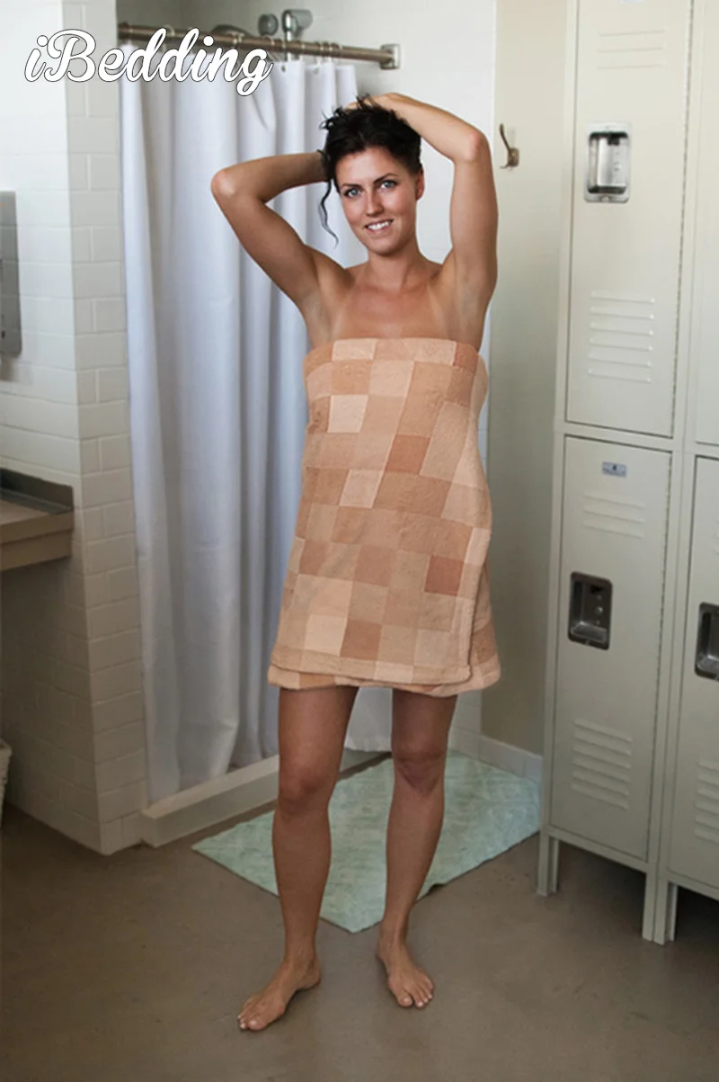 Мозаичное банное полотенце в подарок женское сексуальное впитывающее из