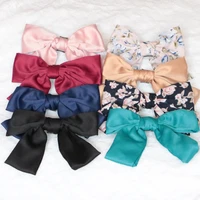 8pcslot big bow hair clips satin two layer butterfly bow hairpin girl hair accessories for women bowknot hairpins