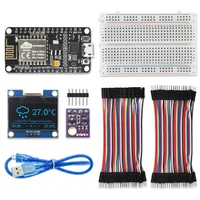 wifi weather station kit 5v bme280 temperature humidity atmospheric pressure sensor 0 96 oled iic lcd display jumper wire