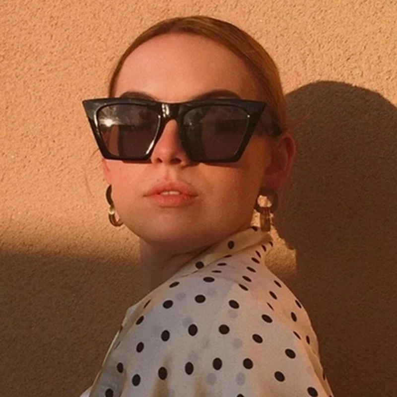 Новинка 2020 квадратные солнцезащитные очки брендовые кошачий глаз