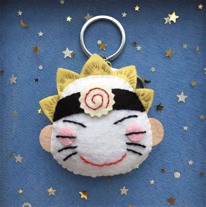 1 шт. ручной работы Войлок мультфильм аниме Наруто Hokage кулон Uzumaki Наруто рисовый шар украшение для брелока DIY куклы брелоки подарки Горячие