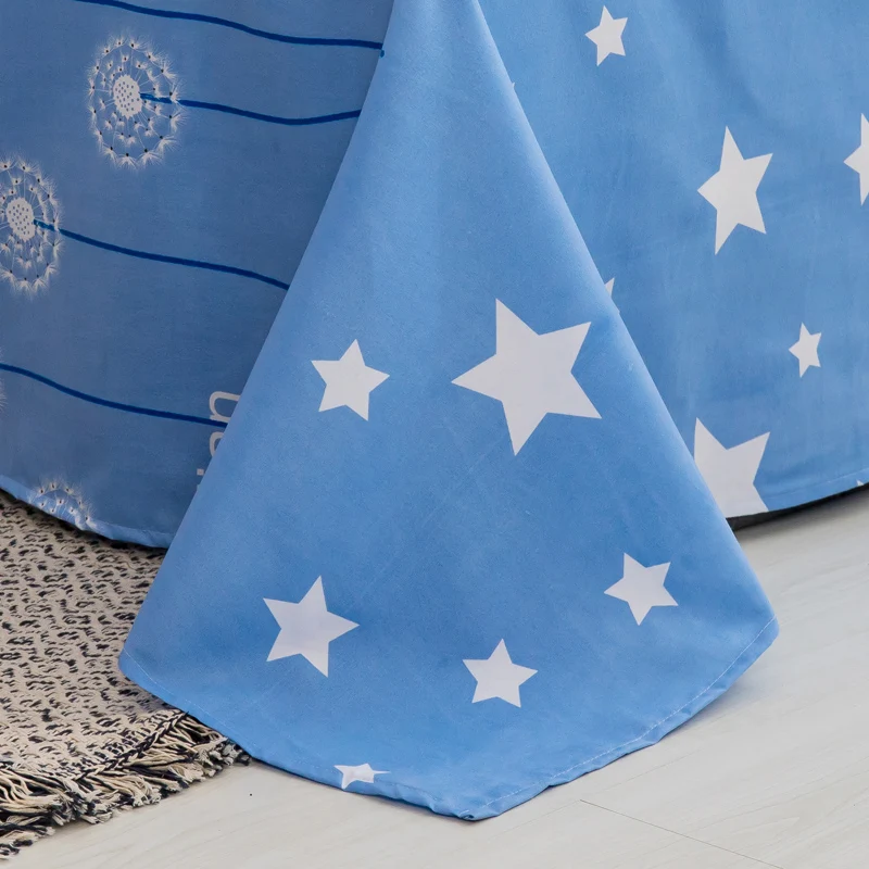 

3/4pcs Quality blue Dandelion Printing Textile Bedding Set Include Duvet Cover&Sheets&Pillowcases Comfortable Home star Bed Set