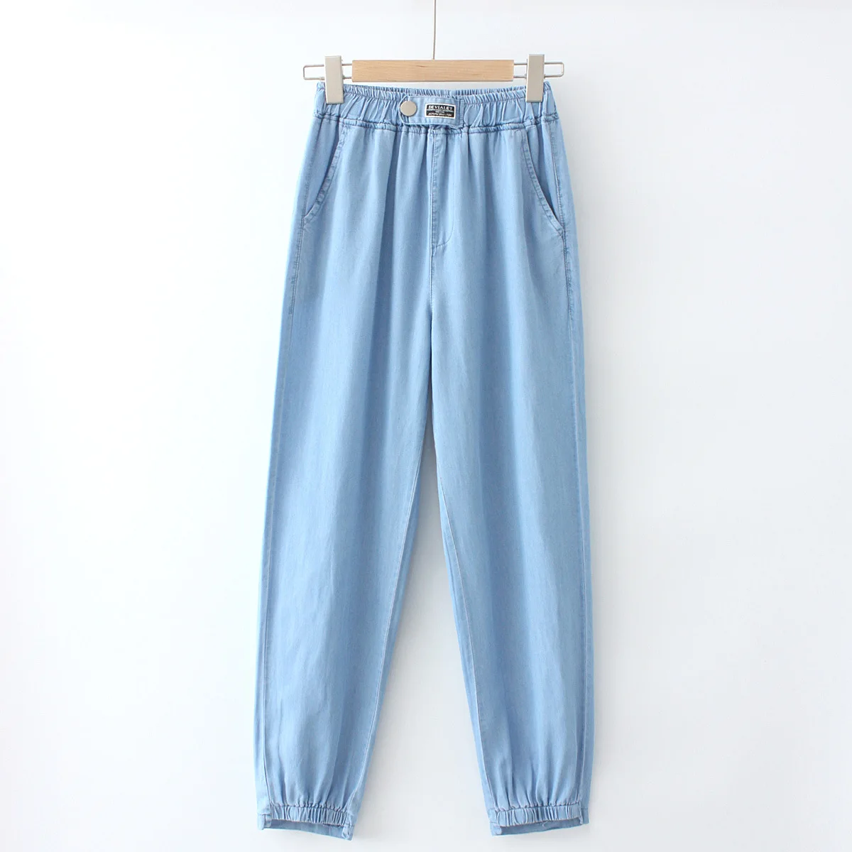 

Women Jeans 2021 Spring Oversize Harem Pants Fashion Casual Clothes Female Tencel Denim Trousers Applique Plus Size Bottoms