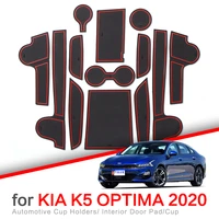 anti slip gate slot cup mat for kia k5 optima 2020 2021 gt car accessories door groove mats non slip pad car sticker coaster