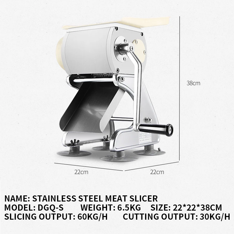 DGQ-S Commercial Manual Meat Slicer ​Household Multifunctional Shredder Dicing Hand Crank Small Vegetable |