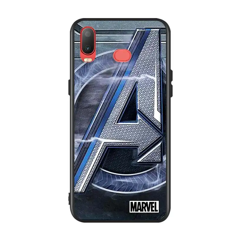 

Marvel logo for Samsung Galaxy A9 A8 Star A750 A7 A6 A5 A3 Plus 2018 2017 2016 Black Phone Case Soft Cover