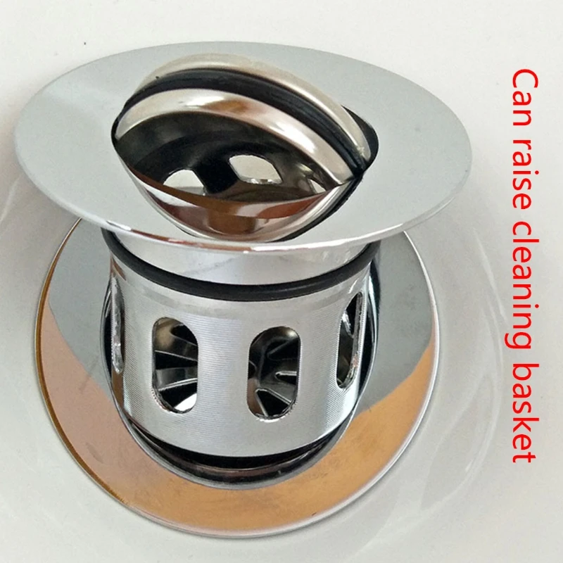 

Swivel Drain Stopper Stainless Built-in Sink Drain Plug Hair Catcher Faucet Bathroom Bathtub Accessories