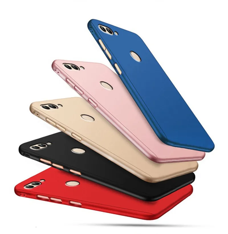 360 полный защитный чехол для huawei P Smart Psmart на Coque Enjoy 7 S телефона с закаленным