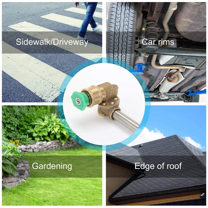 

Pressure Washer Wand with Adjustable Angle Nozzle, 16 in ch Spray Lance 180 Degree with 5 Angles Quick Connect Pivot Adapter Cou