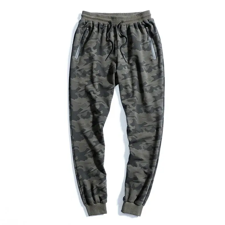 green pants men Комплект из 2 предметов с толстовкой, мужской спортивный костюм, спортивный костюм для бега, мужской спортивный костюм размера плюс L-8XL, камуфляжная Толстовка+ штаны для 150 кг - Цвет: green pants men