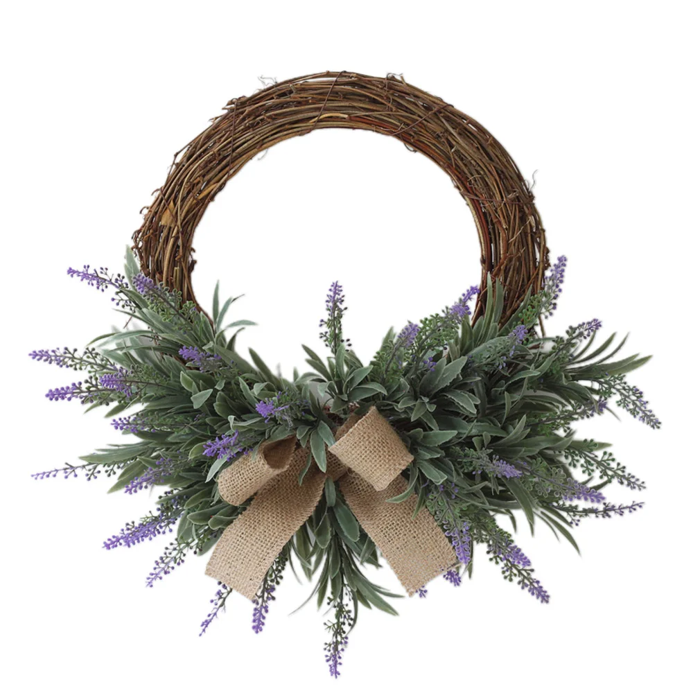 

Wreath Artificial Flower Rattan Cloth Chinensis 38CM Home Decor For The Front Door Garland Vine Circle Multicolor Dried Flowers