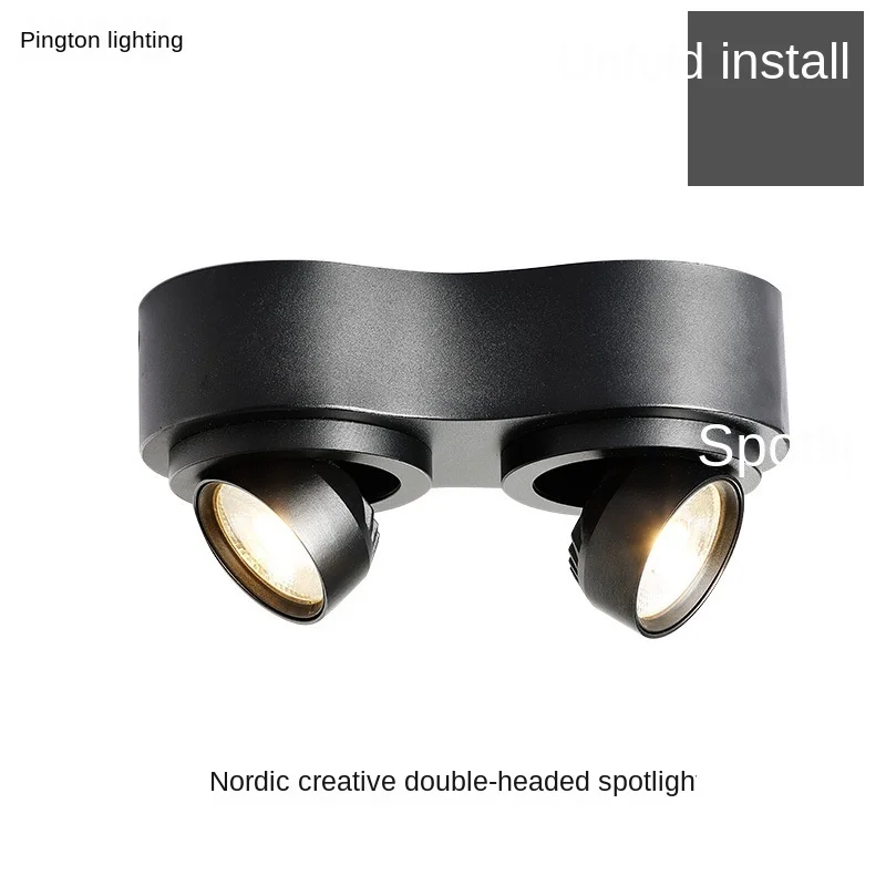 

LED surface mounted lamp 360 ° Creative 8-shaped ceiling spotlight cob without opening at any angle