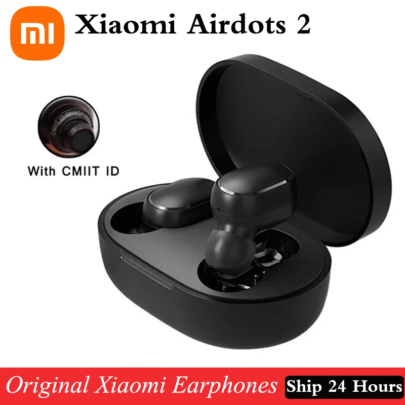 Оригинальные беспроводные наушники Xiaomi Redmi Airdots 2 TWS Bluetooth Mi настоящие базовые