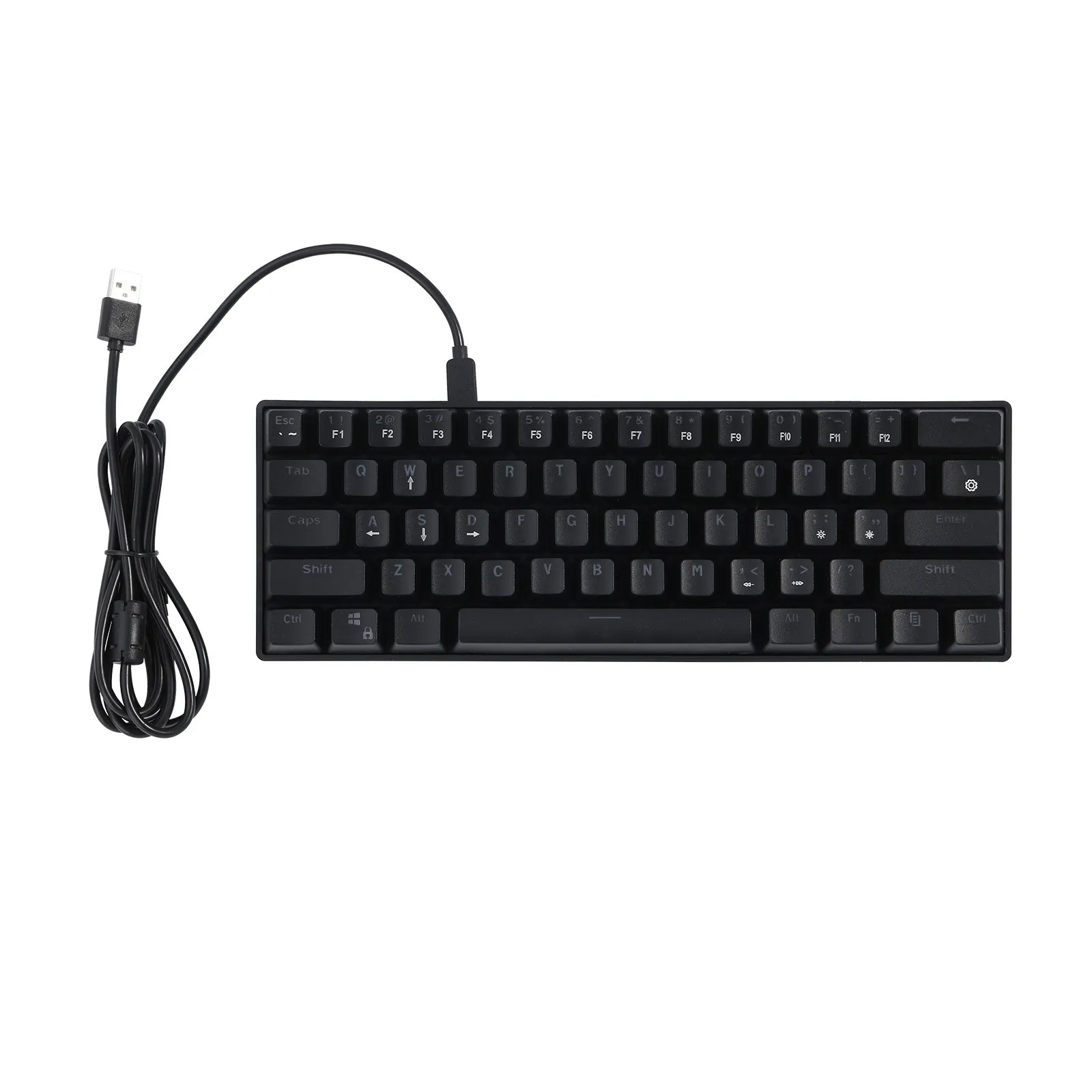 

Игровая клавиатура DK61E, 61 клавиша, механическая, Смешанная подсветка, эргономичная, геймерская, с синим переключателем, проводная, для ПК, ноутбука, профессиональная, с защитой от ореолов