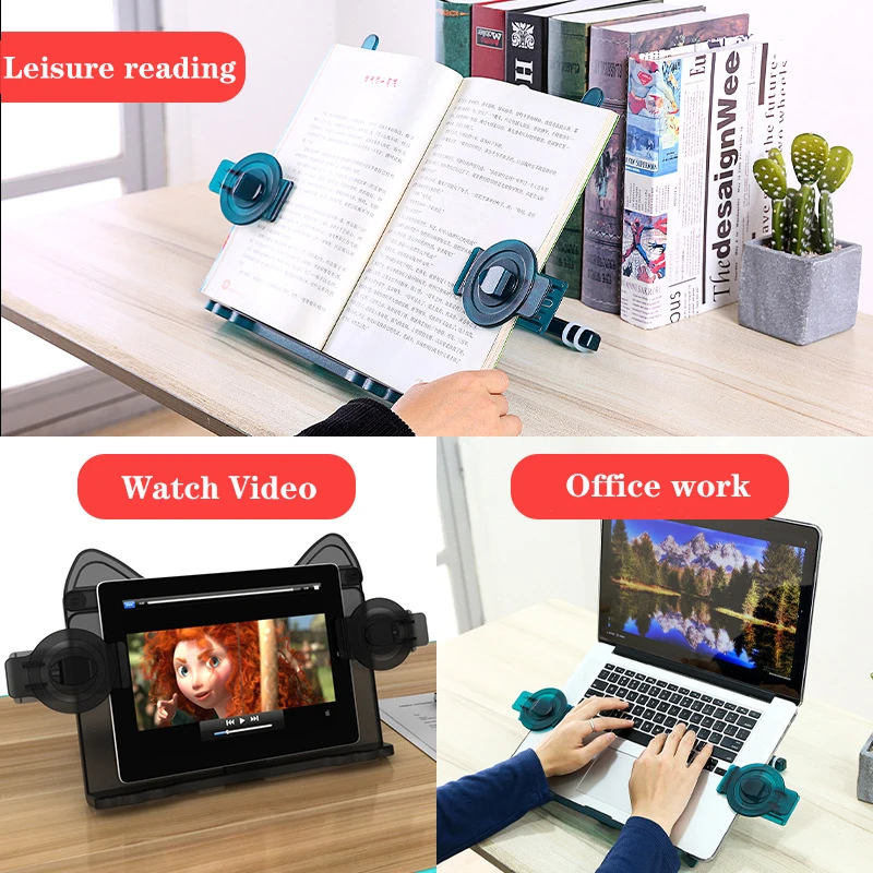 Portable Book Stand Holder Book-rest Multi Functional Adjustable Accessories Support Bookends For Reading Office |