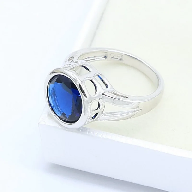 Женское вечерние ЦО из серебра 925 пробы с сапфиром | Украшения и аксессуары