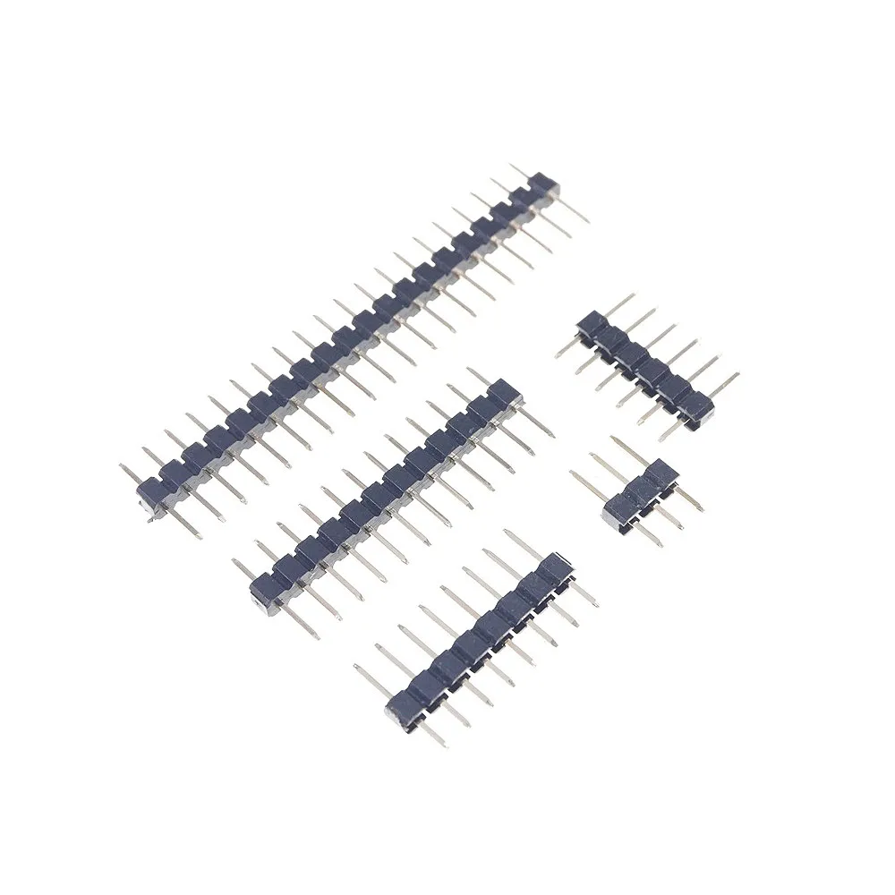 

Шаг 2,0 мм штыревой разъем типа «папа» 1x2 P 3 4 5 6 7 8 9 10 12 14 15 16 20 24 26 30 40-контактный Однорядный прямой сквозное отверстие PCB золото