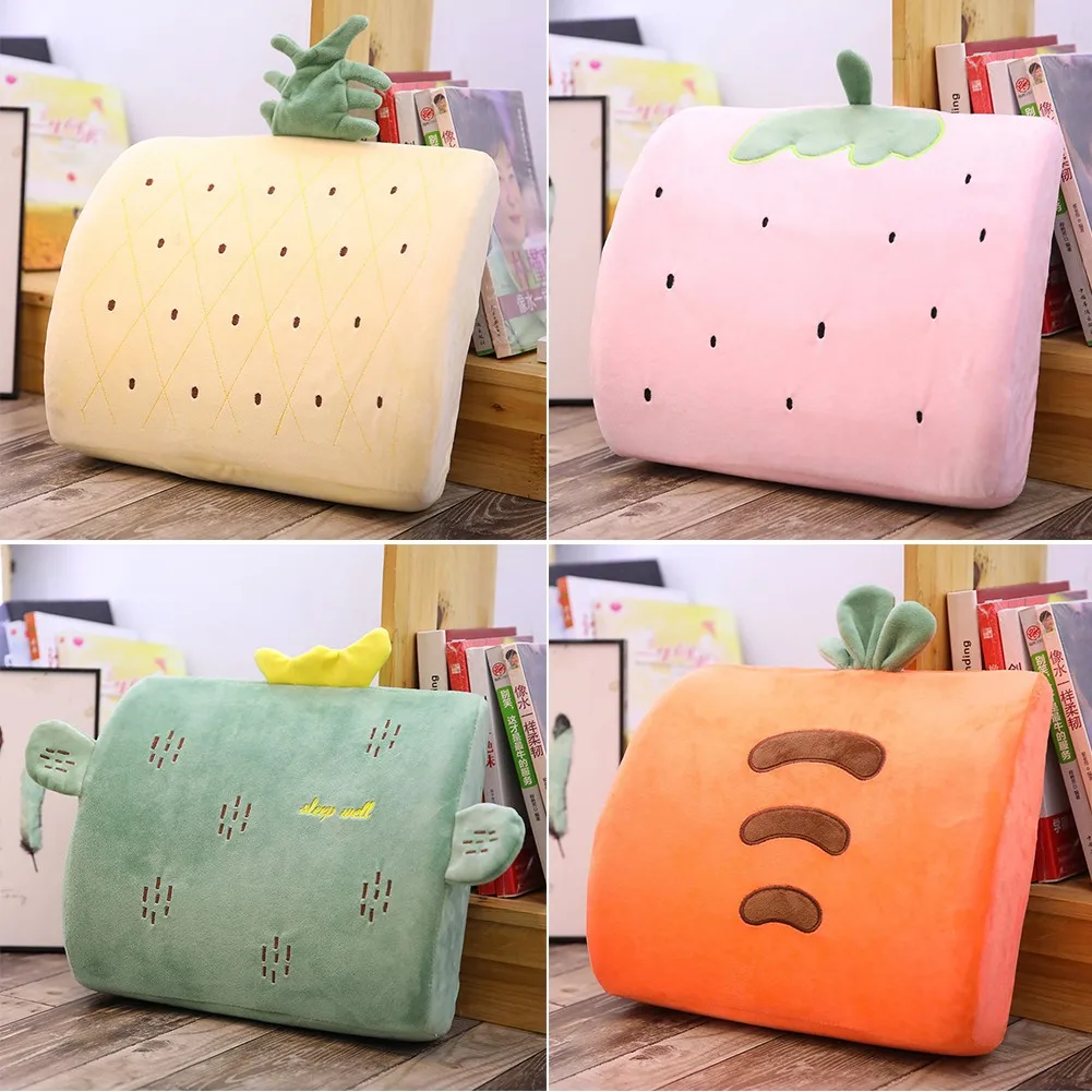 

Soft Memory Foam Lumbar Support Breathable Healthcare Back Waist Cushion Travel Pillow Car Seat Home Office Pillows