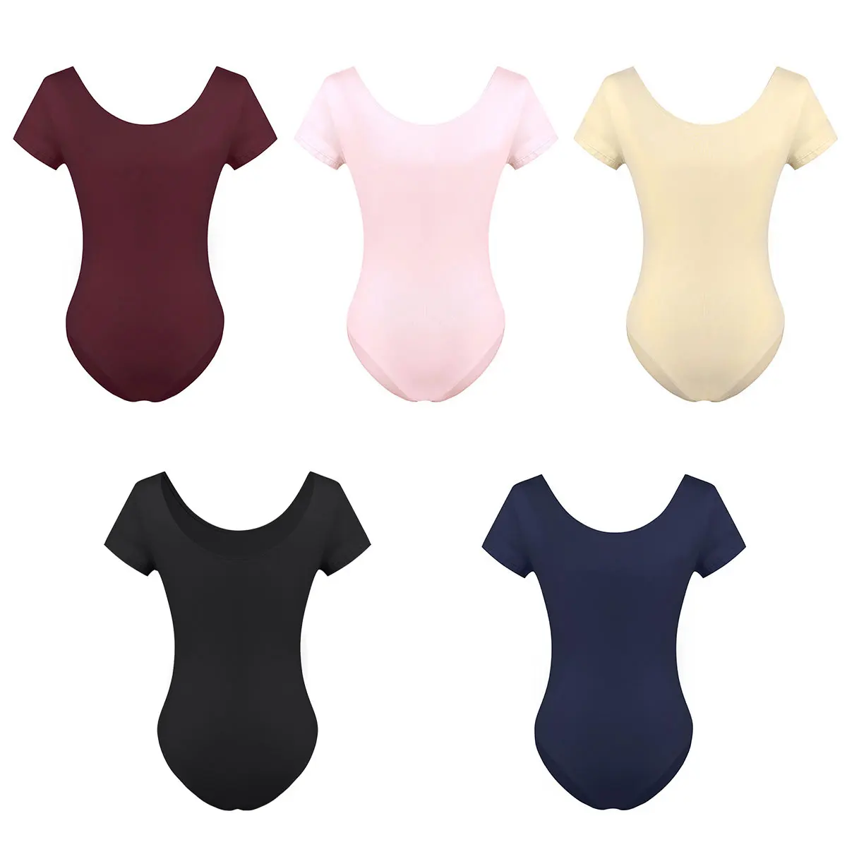 Женское эластичное профессиональное балетное боди с коротким рукавом|Балет| |