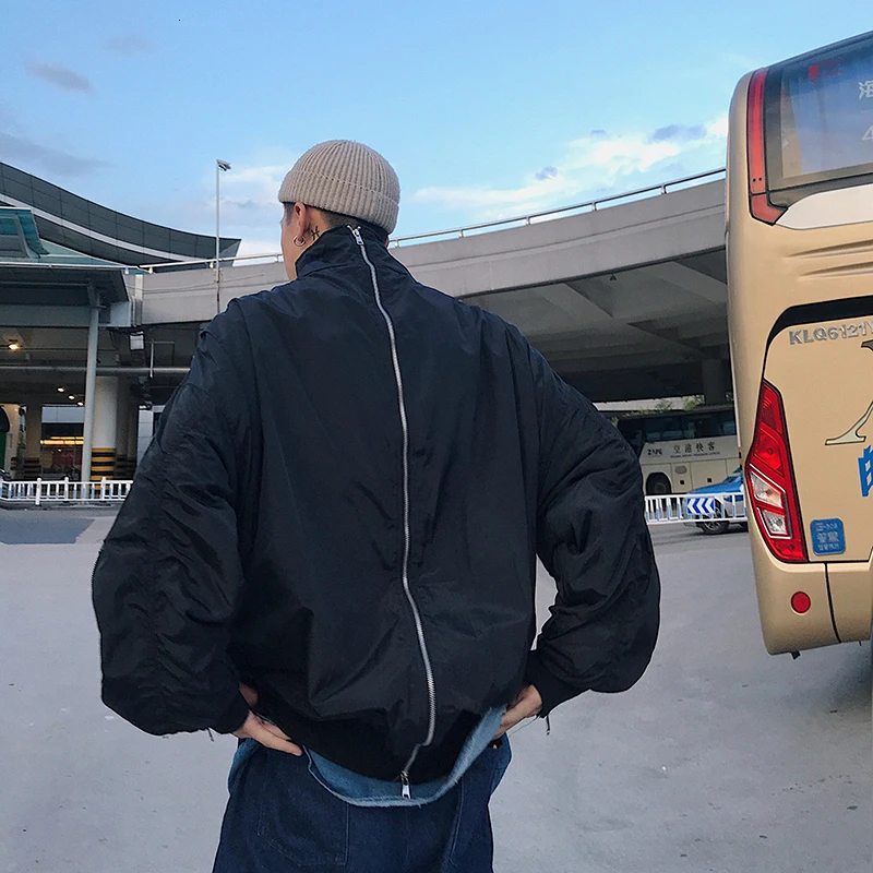 

2019 Autumn And Winter College Wind Korean Version Of The Couple Stereo Zipper Casual High Collar Long-sleeved Jacket