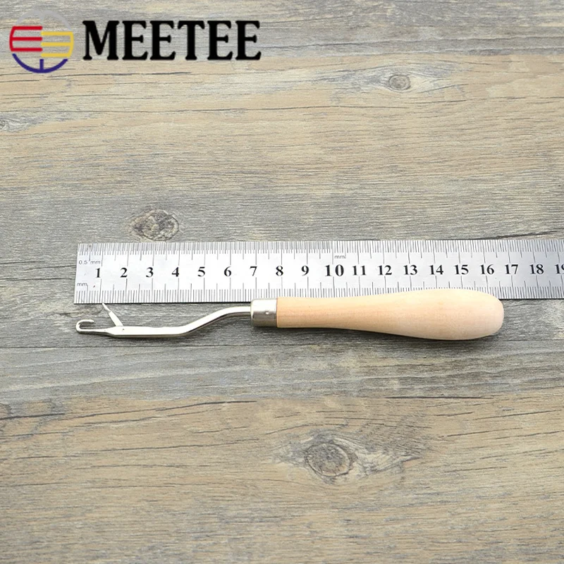 Meetee 2 шт. Высокое качество Зеленый деревянная ручка ковер ремонт крючком